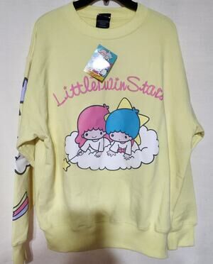 little twin stars yellow men's sweatshirt XL